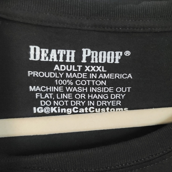 Death Proof Shirt Mens XXL Black Straight Outta Rickenbacker Short Sleeve - Picture 5 of 5